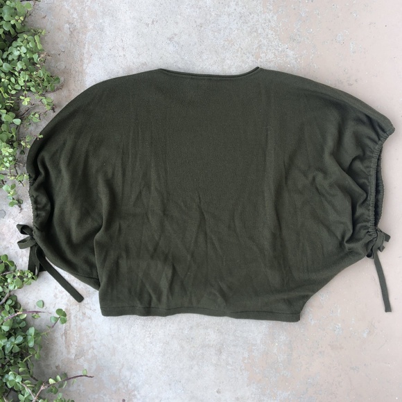 Grey by Jason Wu Boxy Olive Green Top - Picture 2 of 3